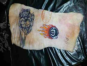 Curso tatuador: Trabajo tatuaje en piel de cerdo